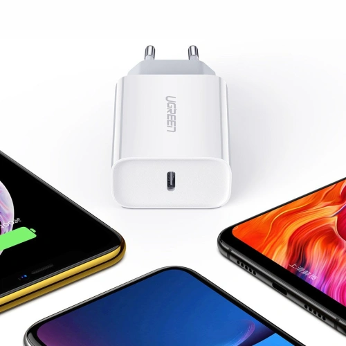 Kup Ładowarka sieciowa UGREEN 60450 USB-C Power Delivery 3.0 Quick Charge 4.0+ 20W 3A biały - UGR1668 - {ean13} - Sklep Home Screen
