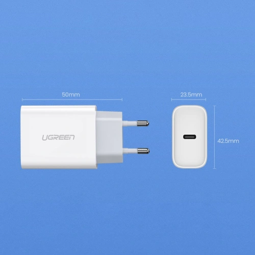 Kup Ładowarka sieciowa UGREEN 60450 USB-C Power Delivery 3.0 Quick Charge 4.0+ 20W 3A biały - UGR1668 - {ean13} - Sklep Home Screen