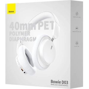 Kup Baseus Kabellose Kopfhörer Bowie D03 (weiß) - BSU4497 - {ean13} - Sklep Home Screen