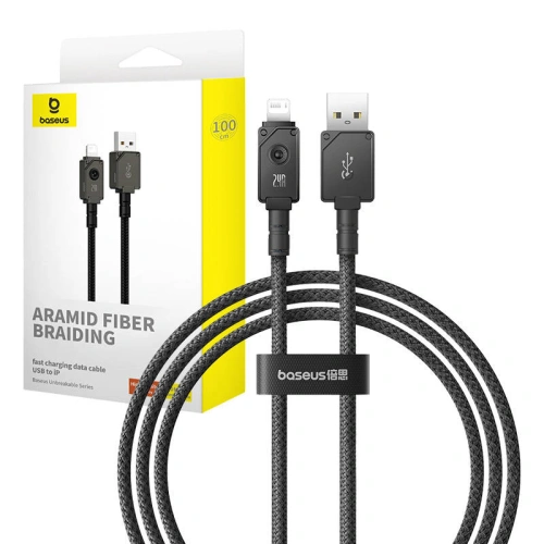 Kup Kábel Baseus Unbreakable Series USB-A/Lightning 2.4A 1m (Fekete) - BSU4498 - {ean13} - Sklep Home Screen