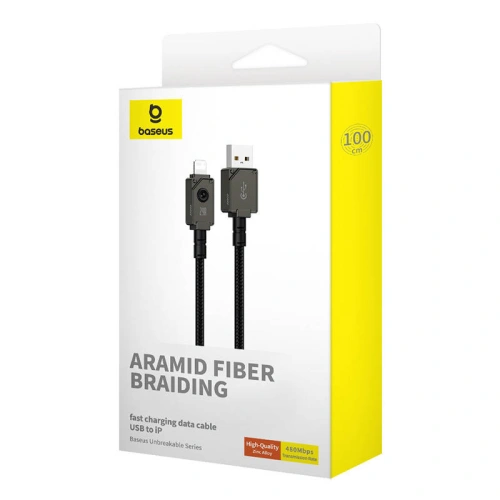 Kup Kabel Baseus Unbreakable Series USB-A/Lightning 2.4A 1m (Černý) - BSU4498 - {ean13} - Sklep Home Screen