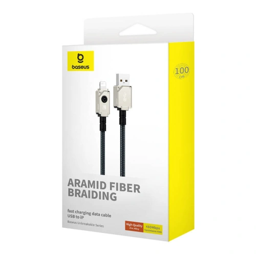 Kup Kabel Baseus Unbreakable Series USB-A/Lightning 2.4A 1m (Bílý) - BSU4499 - {ean13} - Sklep Home Screen