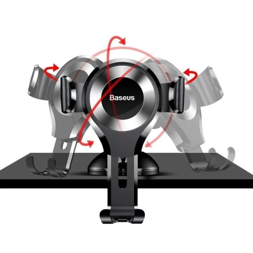 Buy Baseus Osculum Dashboard Gravity Car Mount Silver - BSU103SLV - {ean13} - Home Screen Store Europe