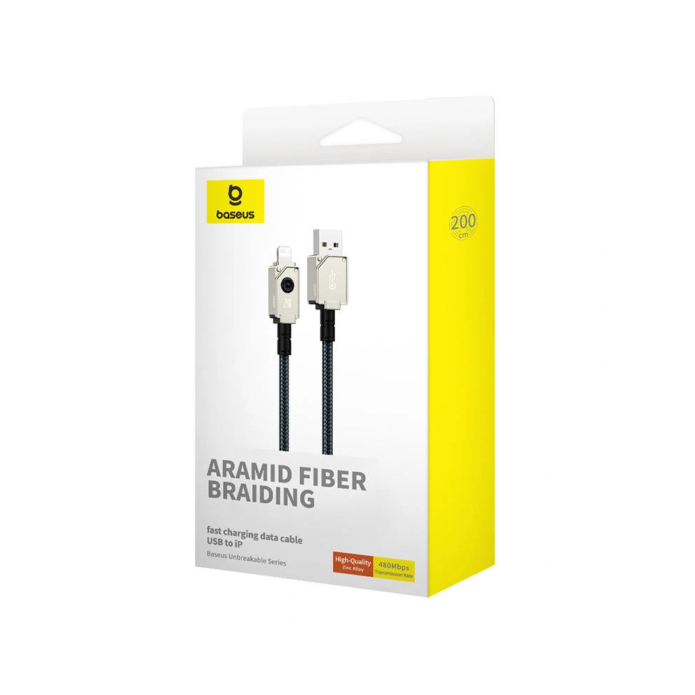 Kabel Baseus Unbreakable Series USB-A/Lightning 2.4A 2m (granatowy)