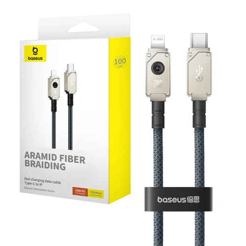Kup Baseus Kabel Unbreakable Series USB-C/Blitz 2.4A 1m (navy blau) - BSU4502 - {ean13} - Sklep Home Screen