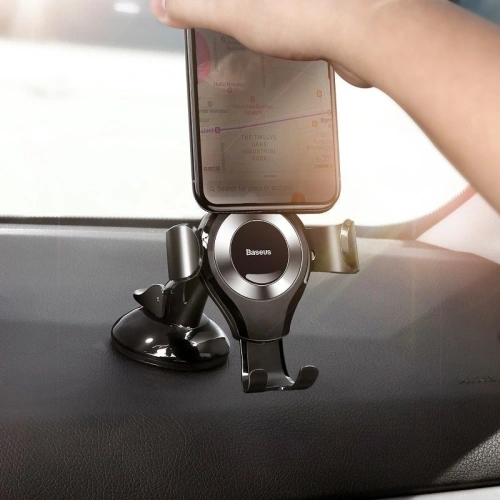 Buy Baseus Osculum Dashboard Gravity Car Mount Silver - BSU103SLV - {ean13} - Home Screen Store Europe