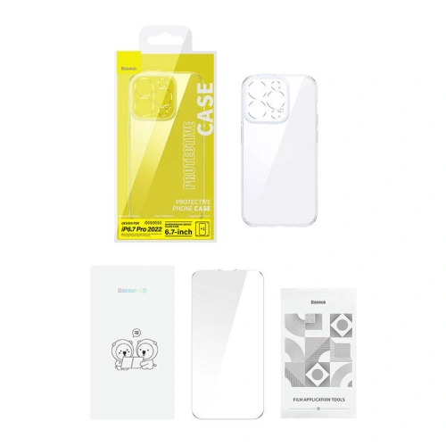 Kup Baseus Apple Case + Glas-Set SuperCeramic iPhone 14 Plus / 15 Plus - BSU4508 - {ean13} - Sklep Home Screen