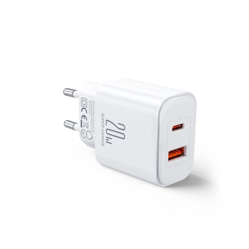 Kup Joyroom Încărcător JR-TCF05 USB-C/USB-A 20W alb + cablu USB-C/Lightning 1m - JYR774 - {ean13} - Sklep Home Screen