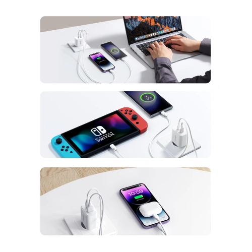Kup Joyroom Încărcător JR-TCF05 USB-C/USB-A 20W alb + cablu USB-C/Lightning 1m - JYR774 - {ean13} - Sklep Home Screen