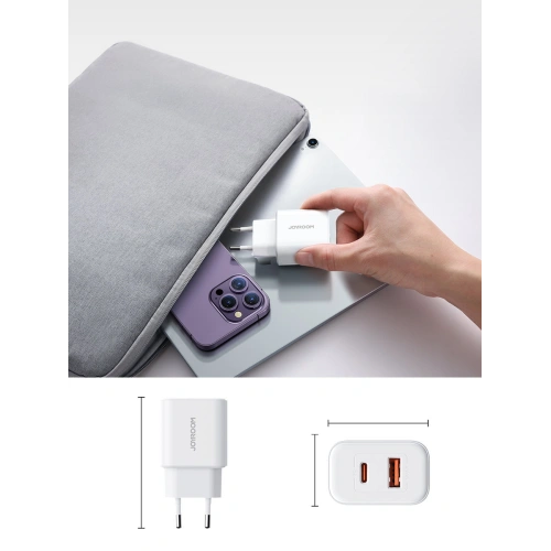 Kup Joyroom Încărcător JR-TCF05 USB-C/USB-A 20W alb + cablu USB-C/Lightning 1m - JYR774 - {ean13} - Sklep Home Screen
