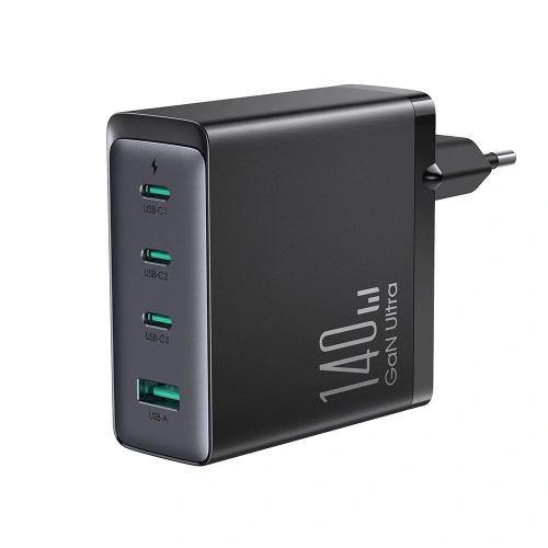 Kup Joyroom Încărcător de rețea GaN JR-TCG05EU 3x USB-C/USB-A 140W negru + cablu USB-C/USB-C 240W 1.2m - JYR775 - {ean13} - Sklep Home Screen