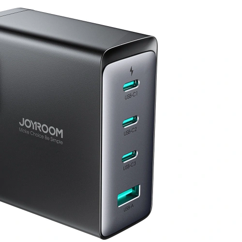 Kup Joyroom Încărcător de rețea GaN JR-TCG05EU 3x USB-C/USB-A 140W negru + cablu USB-C/USB-C 240W 1.2m - JYR775 - {ean13} - Sklep Home Screen
