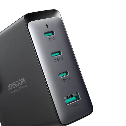 Kup Joyroom Încărcător de rețea GaN JR-TCG05EU 3x USB-C/USB-A 140W negru + cablu USB-C/USB-C 240W 1.2m - JYR775 - {ean13} - Sklep Home Screen