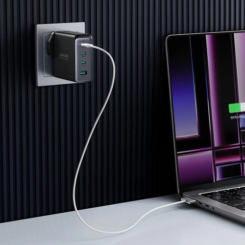 Kup Joyroom Încărcător de rețea GaN JR-TCG05EU 3x USB-C/USB-A 140W negru + cablu USB-C/USB-C 240W 1.2m - JYR775 - {ean13} - Sklep Home Screen
