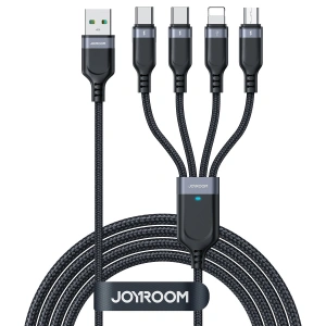 Kup Joyroom 1.2m Kabel S-1T4018A18 4in1 USB-A/2x USB-C - Lightning - microUSB schwarz - JYR776 - {ean13} - Sklep Home Screen