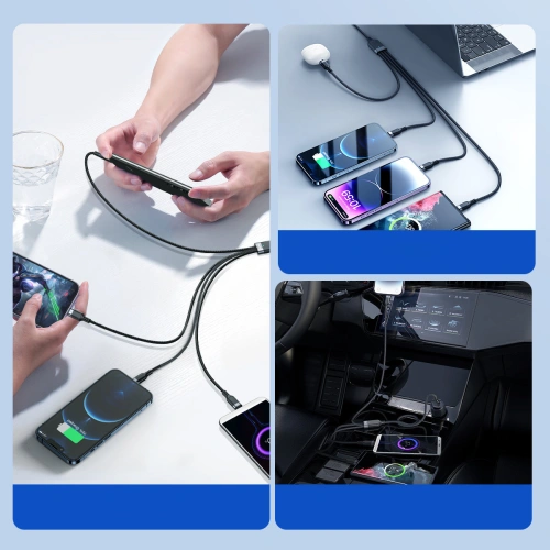 Kup Kabel Joyroom S-1T4018A18 4w1 USB-A/USB-C - 2x Lightning - microUSB 1.2m černý - JYR777 - {ean13} - Sklep Home Screen