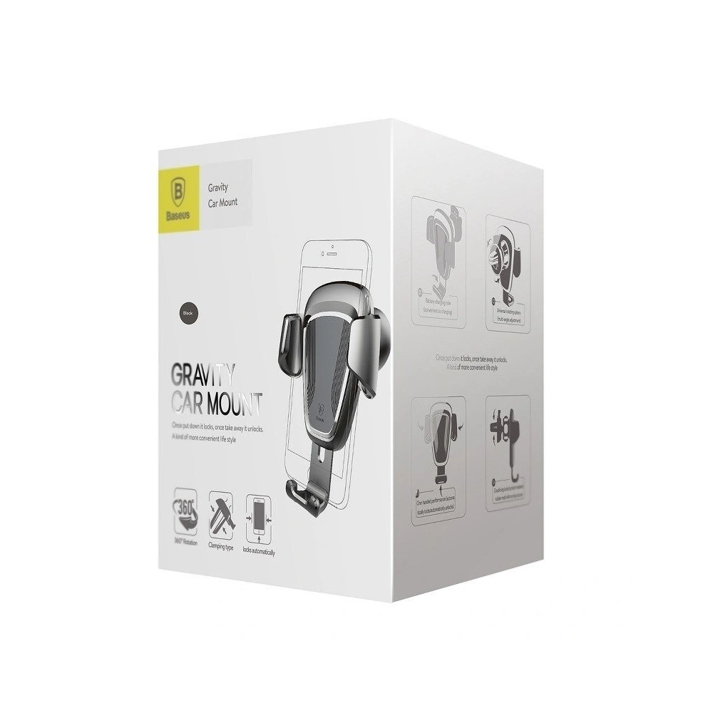 Uchwyt grawitacyjny Baseus na kratkę nawiewu czarny