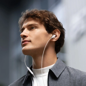 Joyroom JR-EW01 mini jack Earphones with controller white