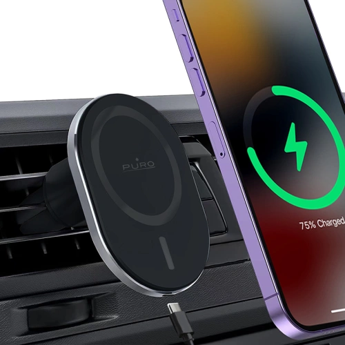 Kup Suport auto MagSafe PURO MagPro cu încărcător wireless (negru) - PUR722 - {ean13} - Sklep Home Screen