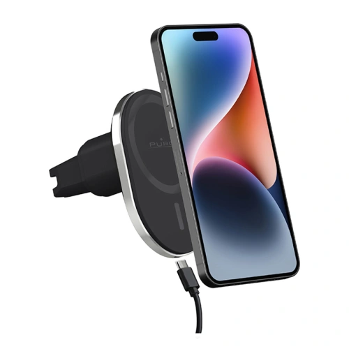 Kup MagSafe vezeték nélküli töltős autós tartó PURO MagPro Car Holder (fekete) - PUR722 - {ean13} - Sklep Home Screen