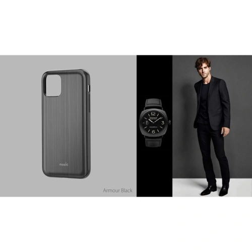 Kup [OUTLET] Etui Moshi iGlaze Apple iPhone 11 Pro Max (system SnapTo) (Armour Black) - OT-531 - {ean13} - Sklep Home Screen