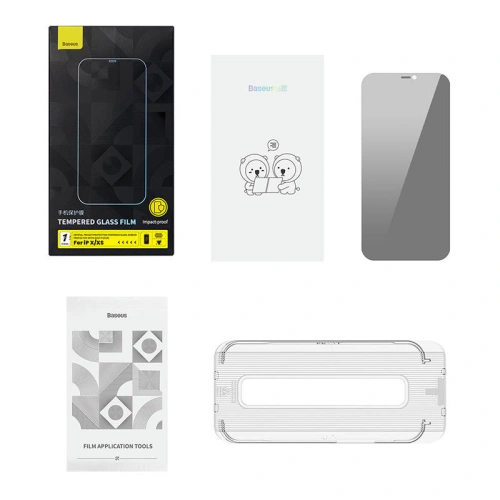 Kup Szkło hartowane Baseus Crystal Privacy Protection 0.3mm Apple iPhone XS/X - BSU4511 - {ean13} - Sklep Home Screen