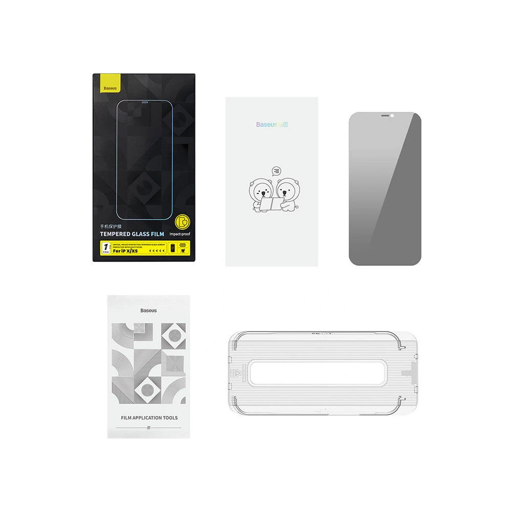 Szkło hartowane Baseus Crystal Privacy Protection 0.3mm Apple iPhone XS/X