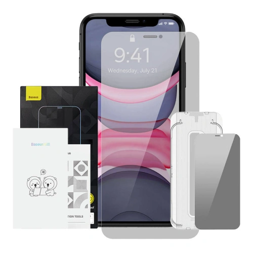 Kup Baseus 0.3mm Apple Sticlă temperată Crystal Privacy Protection iPhone 11/XR - BSU4512 - {ean13} - Sklep Home Screen