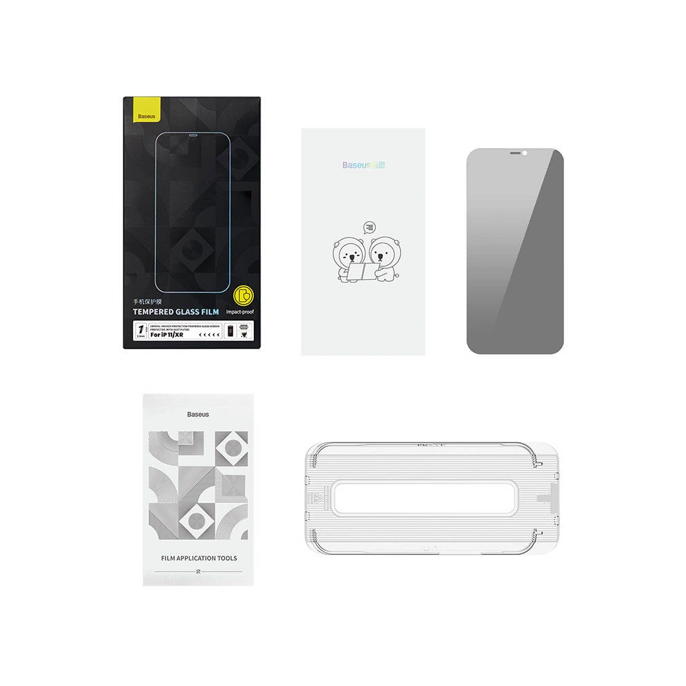 Szkło hartowane Baseus Crystal Privacy Protection 0.3mm Apple iPhone 11/XR