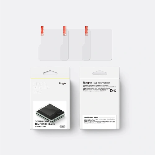 Kup Ringke Samsung Gehärtetes Glas Gehärtetes Glas Galaxy Z Flip 5 Klar [2 PACK] - RGK1812 - {ean13} - Sklep Home Screen