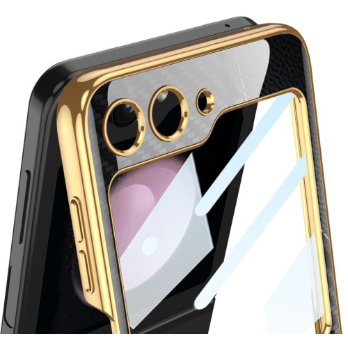 Samsung Galaxy Z Flip 5 case pink gold TECH-PROTECT ICON RING