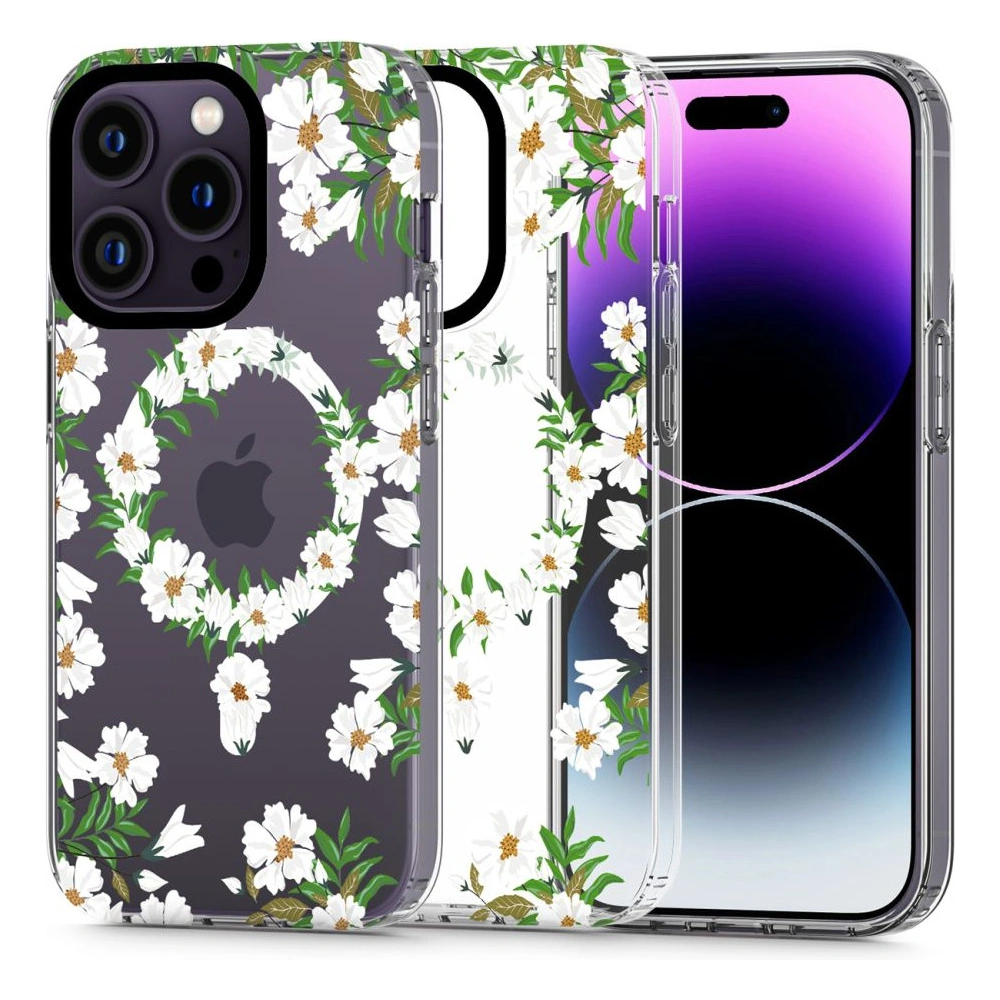 Etui Tech-Protect Magmood MagSafe Apple iPhone 13 Pro White Daisy