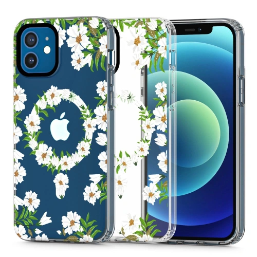 Kup Tech-Protect Apple Tasche Magmood MagSafe iPhone 12/12 Pro Weiß Daisy - THP2161 - {ean13} - Sklep Home Screen
