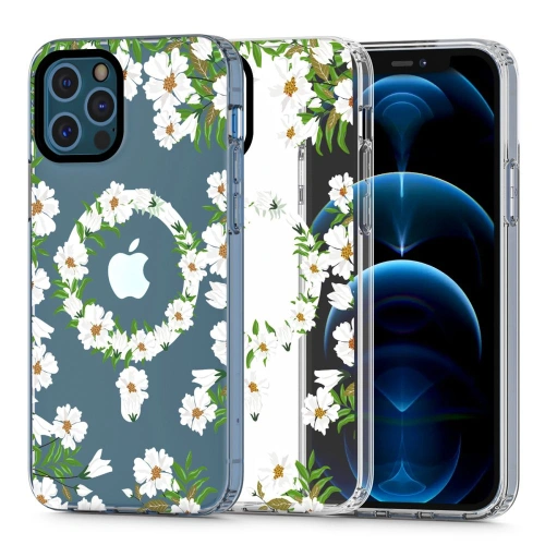 Kup Tech-Protect Apple Tasche Magmood MagSafe iPhone 12/12 Pro Weiß Daisy - THP2161 - {ean13} - Sklep Home Screen