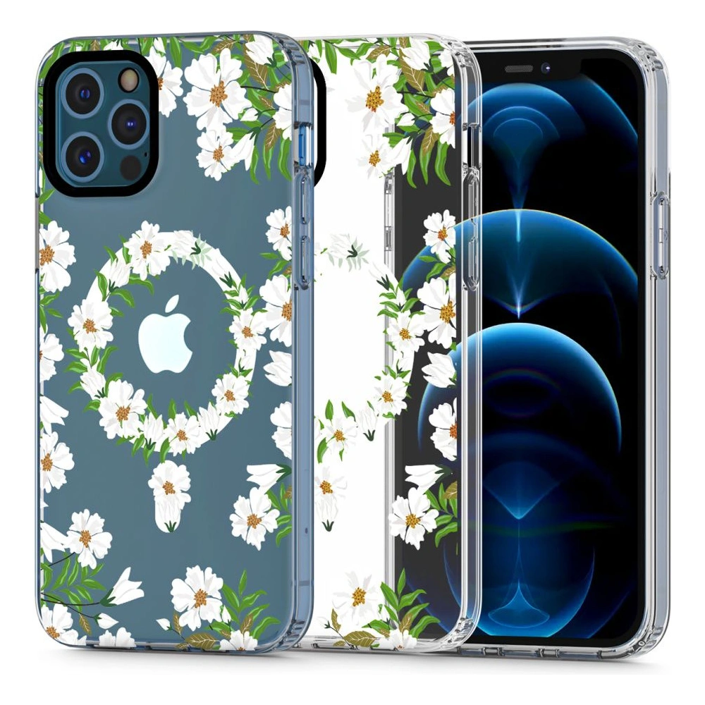 Etui Tech-Protect Magmood MagSafe Apple iPhone 12/12 Pro White Daisy