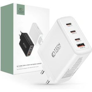 Kup Tech-Protect Încărcător de rețea NC100W-GaN Încărcător de rețea cu 4 porturi PD 100W QC 3.0 Alb - THP2167 - {ean13} - Sklep Home Screen