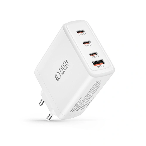Kup Tech-Protect Încărcător de rețea NC100W-GaN Încărcător de rețea cu 4 porturi PD 100W QC 3.0 Alb - THP2167 - {ean13} - Sklep Home Screen
