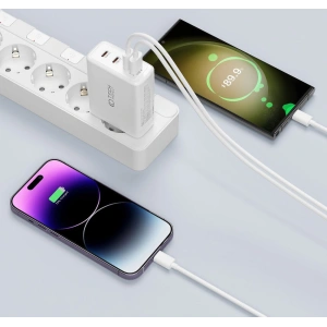 Kup Tech-Protect Încărcător de rețea NC100W-GaN Încărcător de rețea cu 4 porturi PD 100W QC 3.0 Alb - THP2167 - {ean13} - Sklep Home Screen