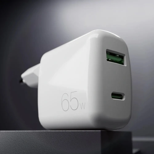 Kup PURO MiniPro Încărcător de perete GaN USB-C/USB-A 65W PD (alb) - PUR723 - {ean13} - Sklep Home Screen