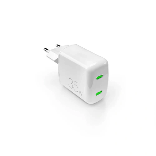 Kup PURO MiniPro Încărcător de perete GaN 2x USB-C 35W PD (alb) - PUR724 - {ean13} - Sklep Home Screen