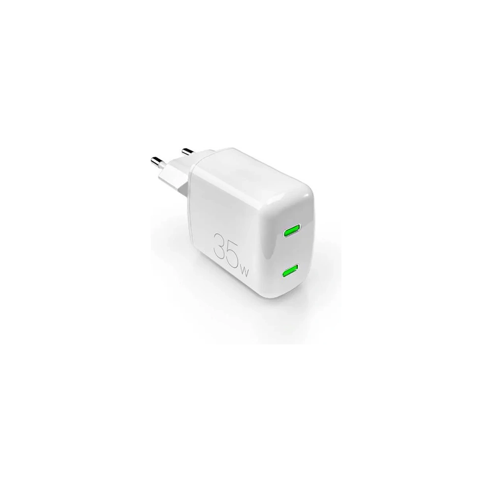Ładowarka sieciowa PURO MiniPro Wall Charger GaN 2x USB-C 35W PD (biały)