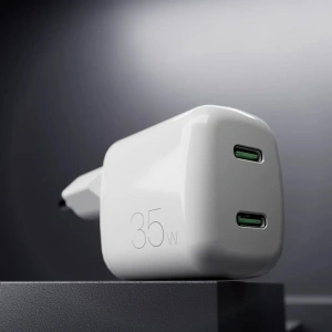 Kup Ładowarka sieciowa PURO MiniPro Wall Charger GaN 2x USB-C 35W PD (biały) - PUR724 - {ean13} - Sklep Home Screen