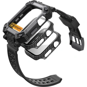 Kup Set husă + sticlă Supcase Unicorn Beetle Pro Apple Watch 4/5/6/7/SE/8/9 44/45mm Negru - SPC367 - {ean13} - Sklep Home Screen