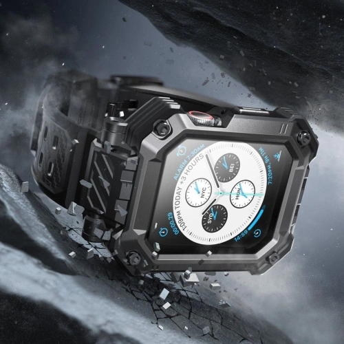 Kup Set mit Case + Glas Supcase Unicorn Beetle Pro Apple Watch 4/5/6/7/SE/8/9 44/45mm Schwarz - SPC367 - {ean13} - Sklep Home Screen