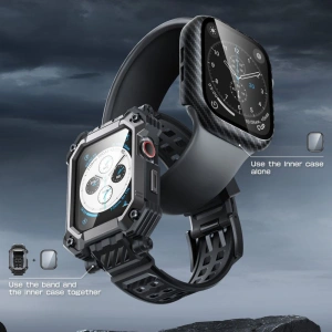 Kup Set husă + sticlă Supcase Unicorn Beetle Pro Apple Watch 4/5/6/7/SE/8/9 44/45mm Negru - SPC367 - {ean13} - Sklep Home Screen