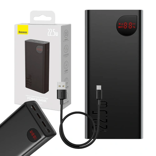 Kup Baseus Powerbank Adaman 40000mAh 22.5W (schwarz) - BSU4519 - {ean13} - Sklep Home Screen