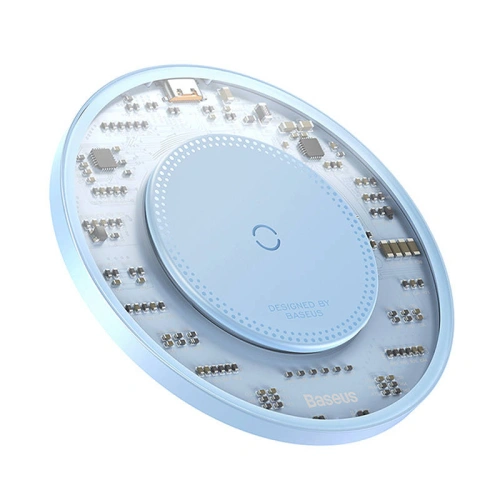 Kup Baseus Kabelloses Ladegerät Simple 2 15W + USB-C/USB-C-Kabel (blau) - BSU4520 - {ean13} - Sklep Home Screen