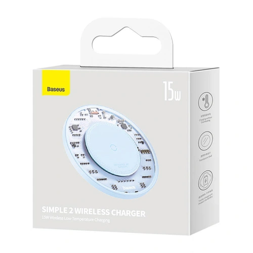 Kup Baseus Încărcător wireless Simple 2 15W + cablu USB-C/USB-C (albastru) - BSU4520 - {ean13} - Sklep Home Screen