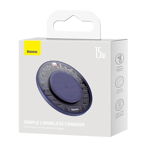 Kup Baseus Încărcător wireless Simple 2 15W + cablu USB-C/USB-C (violet) - BSU4521 - {ean13} - Sklep Home Screen