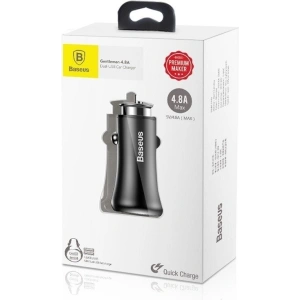  Ładowarka samochodowa Baseus Gentleman 2xUSB (czarna)